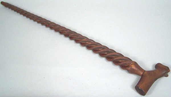 Folk art carved cane, Washington County, Tennessee