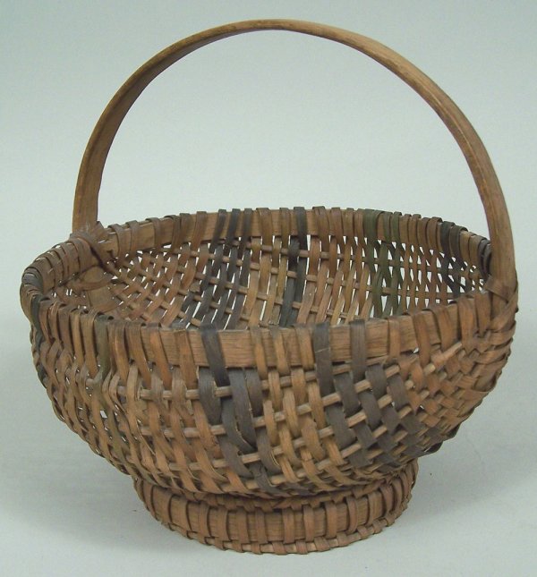 Split oak basket with handle, Southern Appalachian