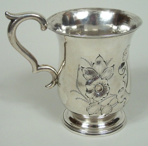 Early Tennessee coin silver cup, William Calhoun