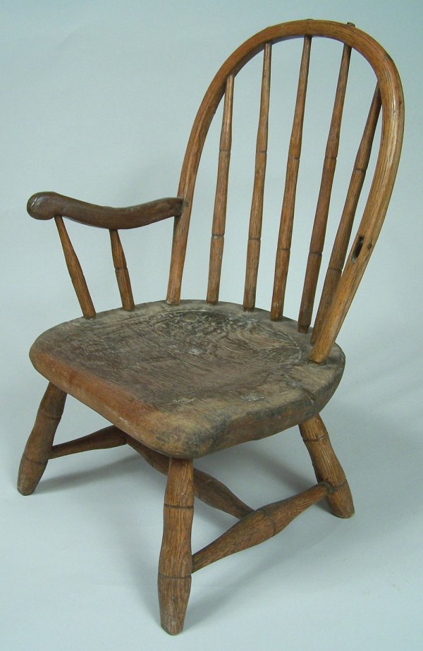 Rare East Tennessee child's windsor chair - 2