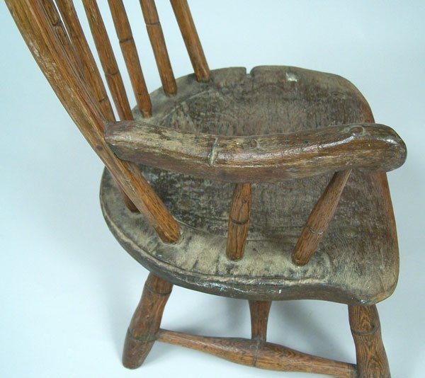 Rare East Tennessee child's windsor chair - 4