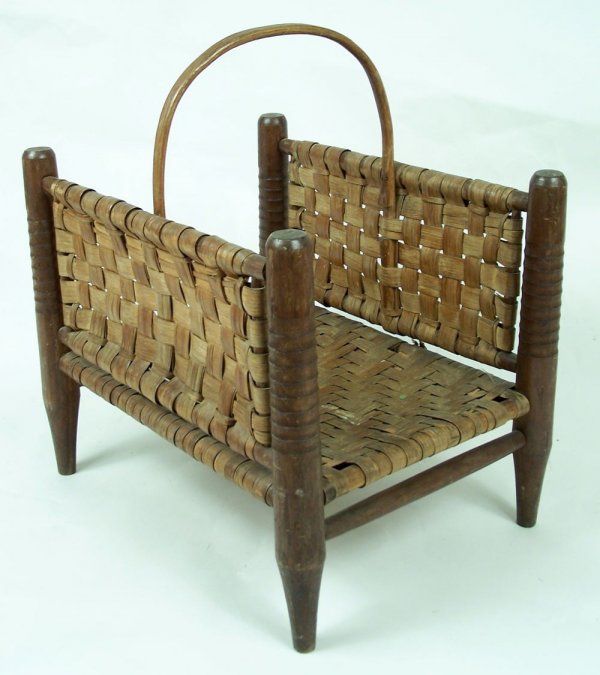 Middle Tennessee book basket with turned legs and