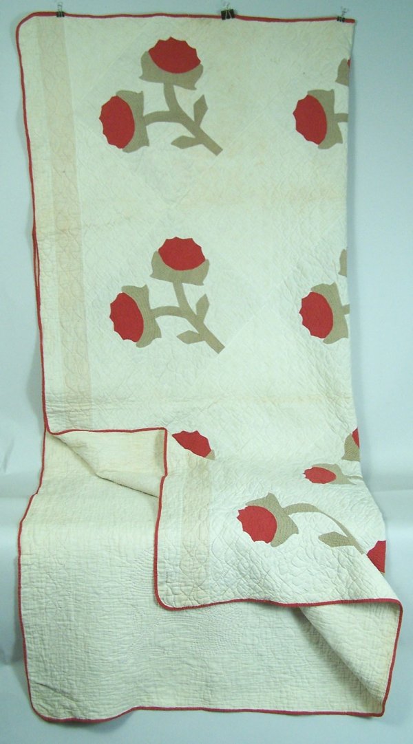 East Tennessee Rose Tree pattern quilt, circa 1875 - 2