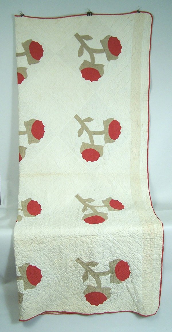East Tennessee Rose Tree pattern quilt, circa 1875 - 3