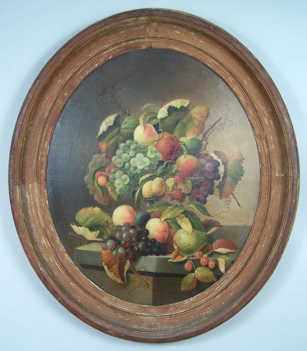Charles Baum (American,1812-1877) still life fruit