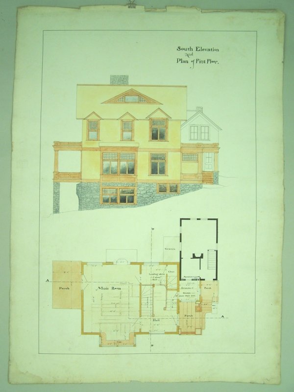 Walworth Stilson architectural house watercolors - 3