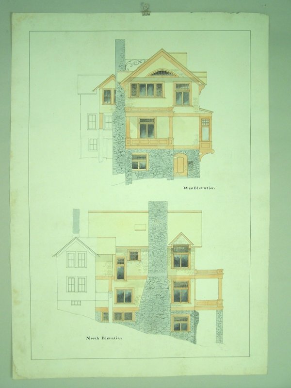 Walworth Stilson architectural house watercolors - 5