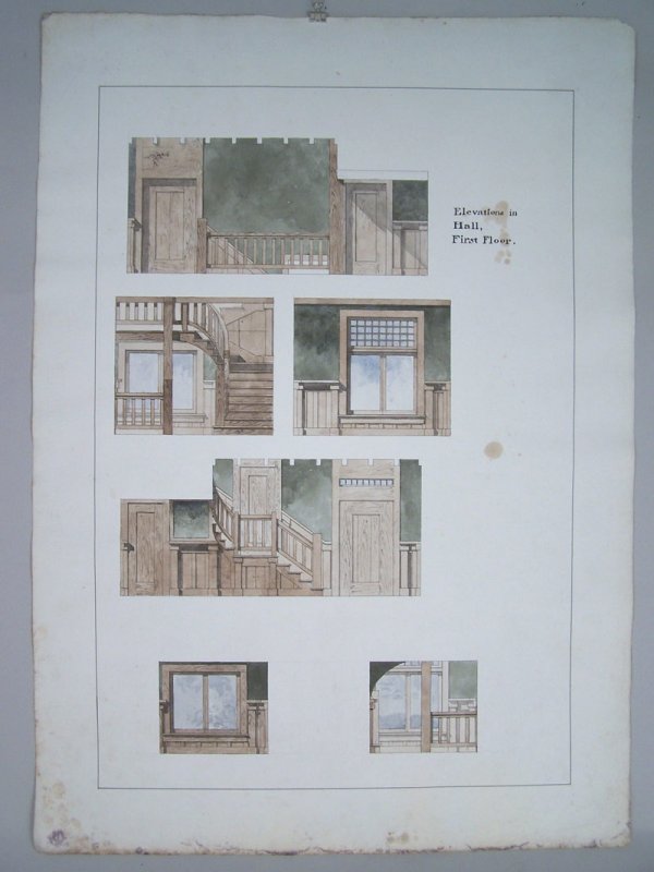 Walworth Stilson architectural house watercolors - 7