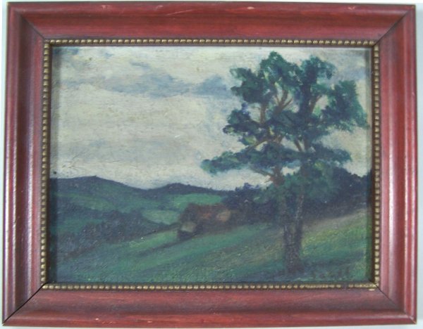Small impressionist landscape, signed and dated