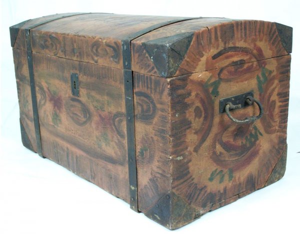 Painted folk art chest, probably Mid Atlantic