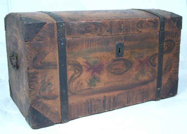 Painted folk art chest, probably Mid Atlantic - 2