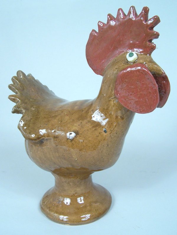 Southern folk pottery rooster by Reggie Meaders, G - 2