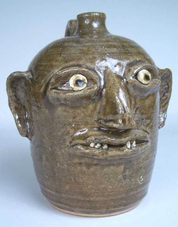 Southern pottery face jug Reggie Meaders