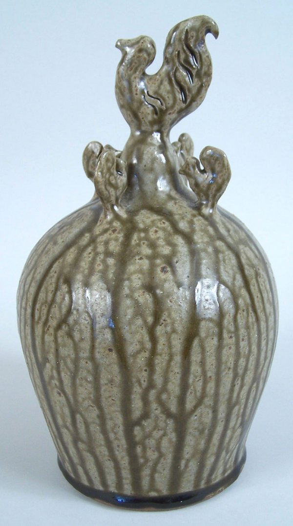 Southern folk pottery chicken bank Billy R. Hussey - 2