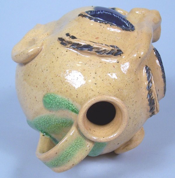 Southern folk pottery face jug by Billy Ray Hussey - 3