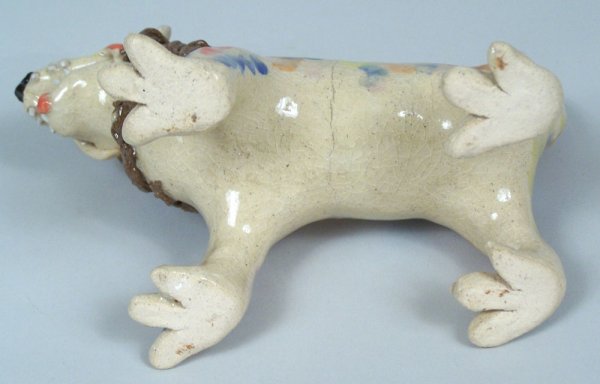 Southern folk pottery lion by Stacey Lambert - 3