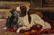 American School, O/C, Cat and Dog Painting - 2