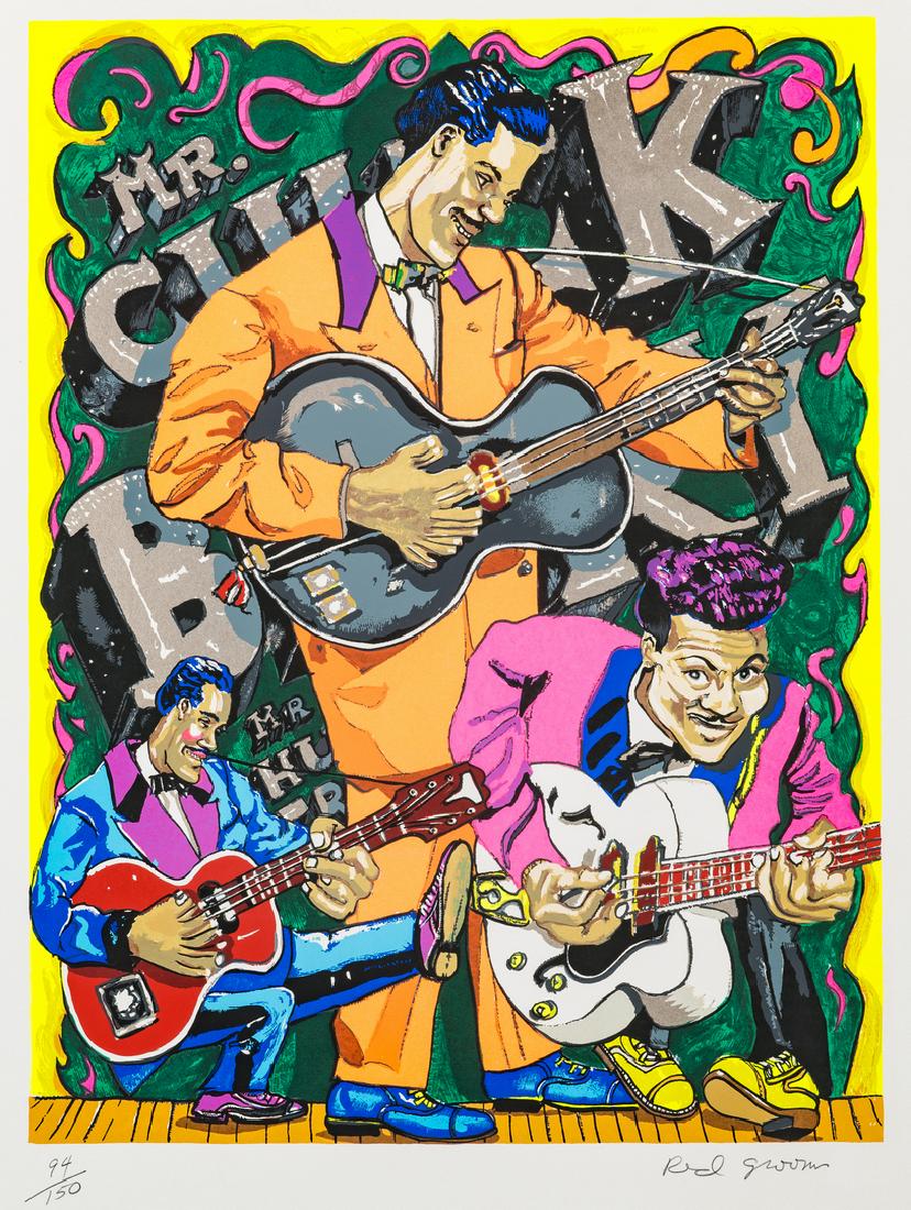 Red Grooms Signed Chuck Berry (1 of 10)