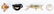 3 Gemstone Insect and Bird Pins - 2