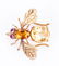 3 Gemstone Insect and Bird Pins - 8