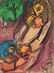 Marc Chagall Color Lithograph, David and Absalom