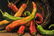 Ann Leggett O/B, Chili Pepper Still Life Painting - 3