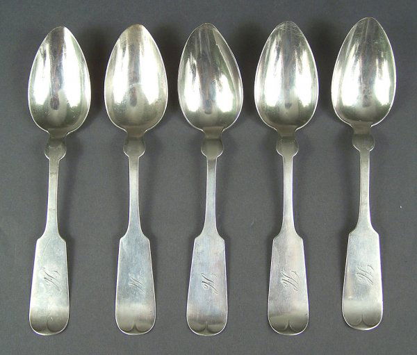 Five silver spoons, G. R. Calhoun, Nashville Sep 15, 2007 Case