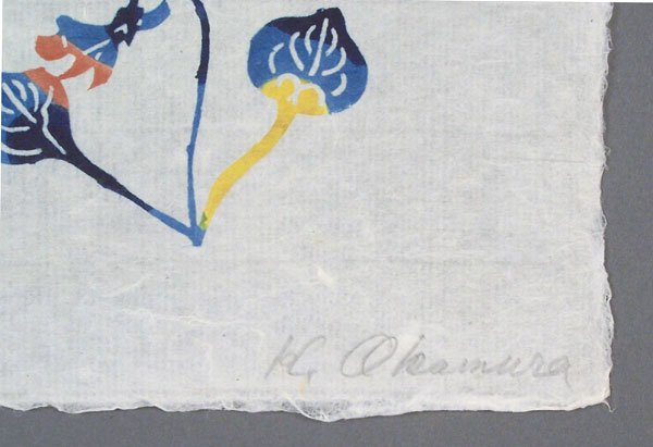 Kichiemon Okamura (Japan, 1916 - ) colored stencil - 2