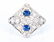 Art Deco Diamond Sapphire Ring