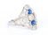 Art Deco Diamond Sapphire Ring - 2