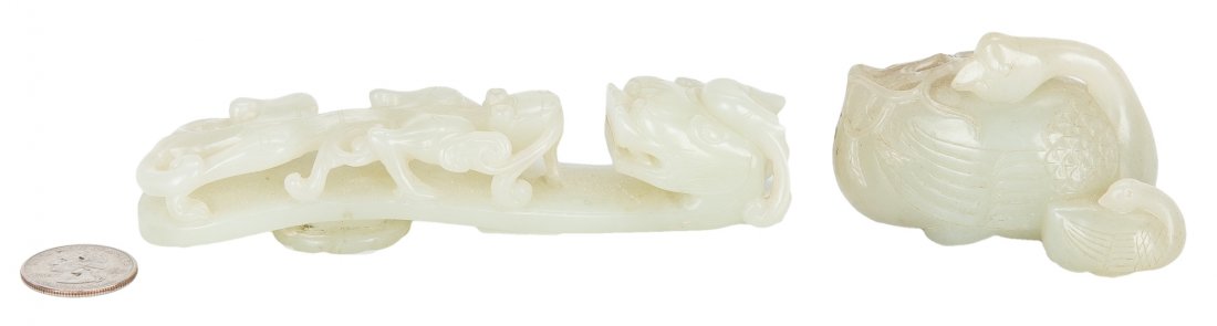 Carved Jade Ducks and Belt Hook (1 of 17)