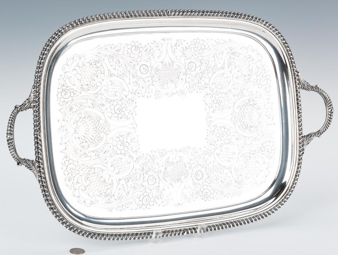 English Sterling Serving Tray, 108 oz by Barker Bros. (1 of 7)