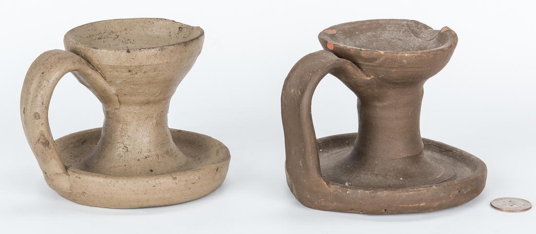 2 Middle TN Pottery Grease Lamps (1 of 11)