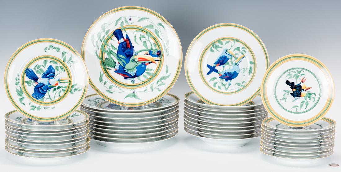 Hermes Paris Toucans Pattern Porcelain Dinnerware Set, (1 of 19)