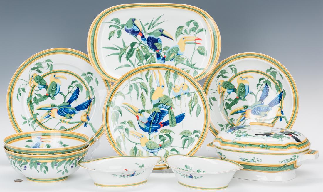 9 Hermes Paris Toucans Pattern Porcelain Items (1 of 20)