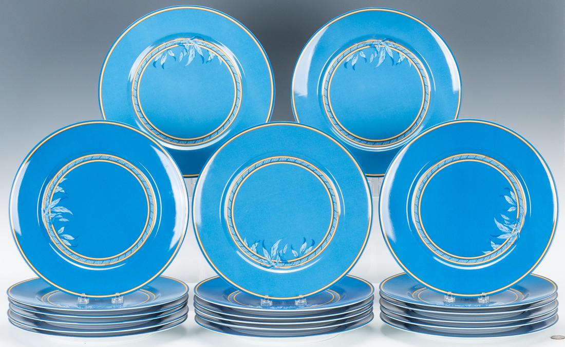 Hermes Paris Blue Toucans Pattern Chargers, 20 pcs. (1 of 14)