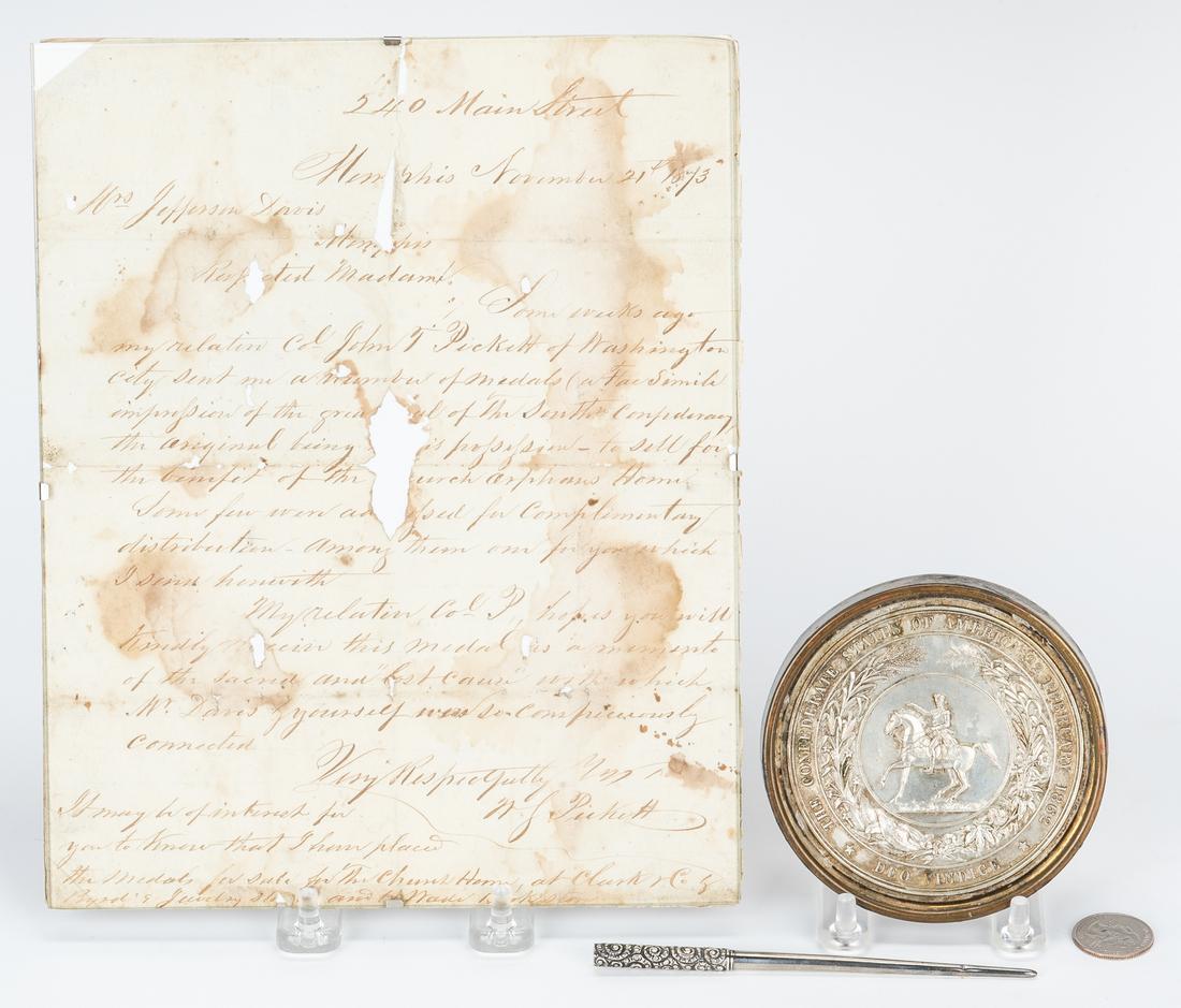 Confederate Seal, ALS - Col. Pickett, Varina Davis (1 of 14)