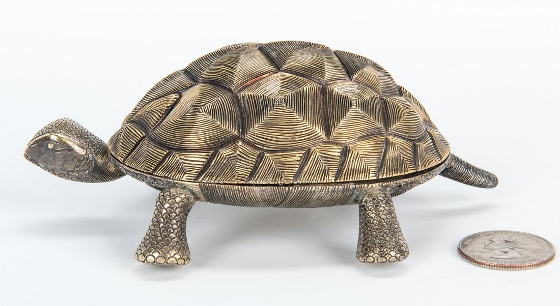 Tiffany Gilt Sterling Turtle Box (1 of 9)