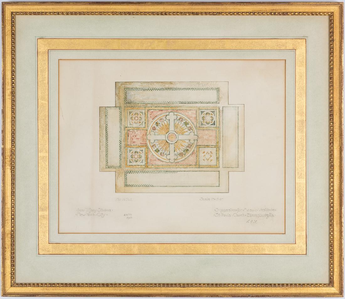Tiffany Studios Watercolor Design for a Mosaic (1 of 9)