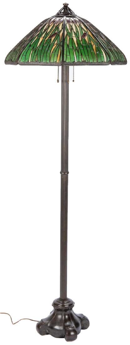 Handel Bronze Floor Lamp & Cattail Shade (1 of 20)