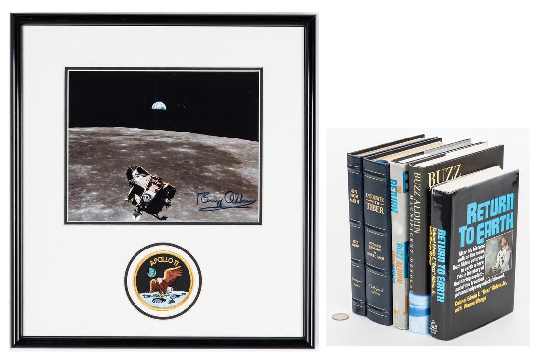 6 Buzz Aldrin Signed Items, incl. Photo & Books (1 of 20)