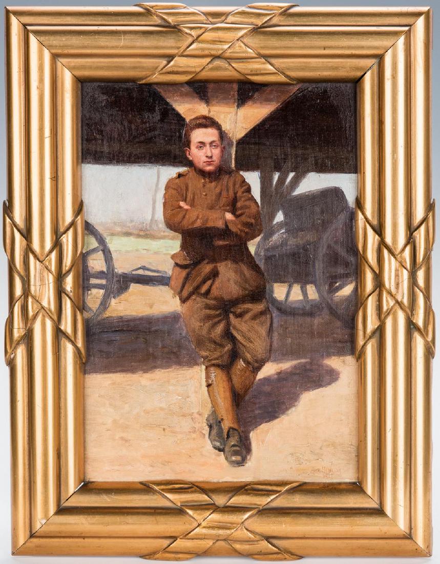 Armand F.J. Henrion oil, WWI Soldier (1 of 8)