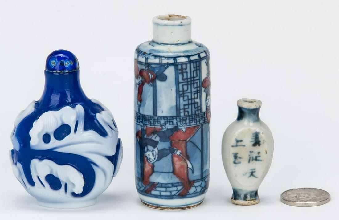 3 Chinese Snuff Bottles incl. Peking Glass (1 of 11)