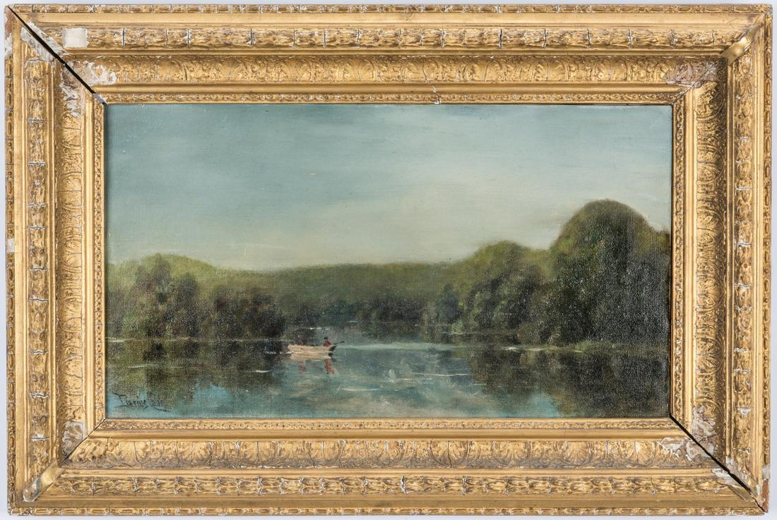 Darius Cobb O/C, Landscape w/ Lake Painting (1 of 7)