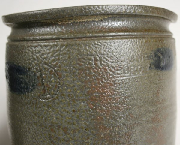 Two Virginia cobalt decorated jars - 3