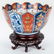 Large Japanese Imari Porcelain Punch Bowl, Scalloped - 2