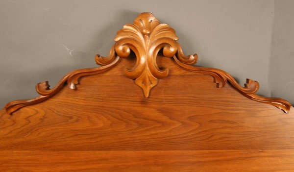 Middle TN spiral post bed, scroll carved head board - 2