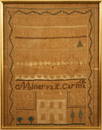 57: East Tennessee house sampler,  Minerva Carmack 1845