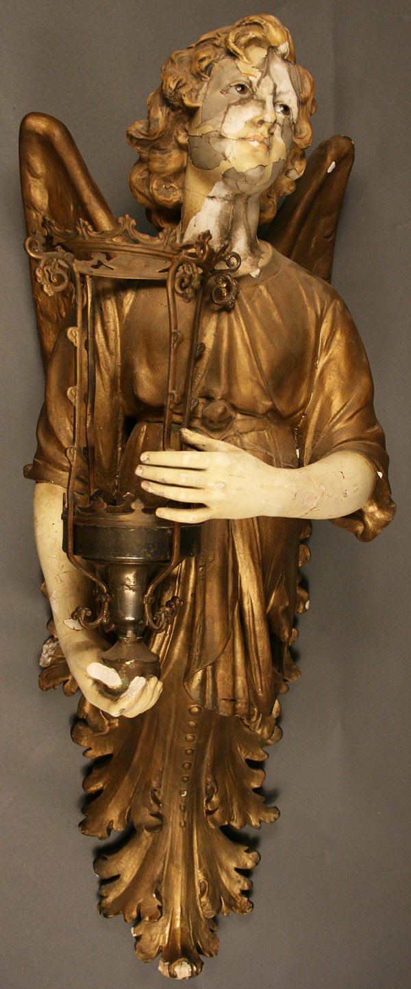 Painted angel statuary