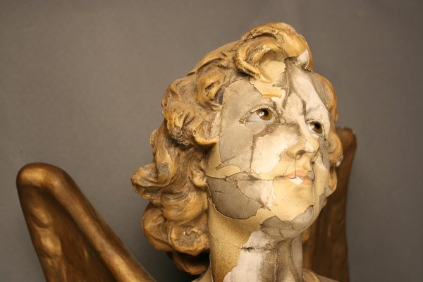 Painted angel statuary - 2